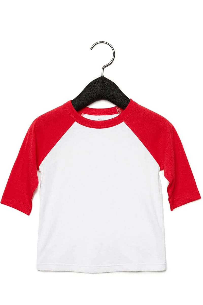 Bella+Canvas 3200T Toddler 3/4-Sleeve Baseball T-Shirt - Image 11