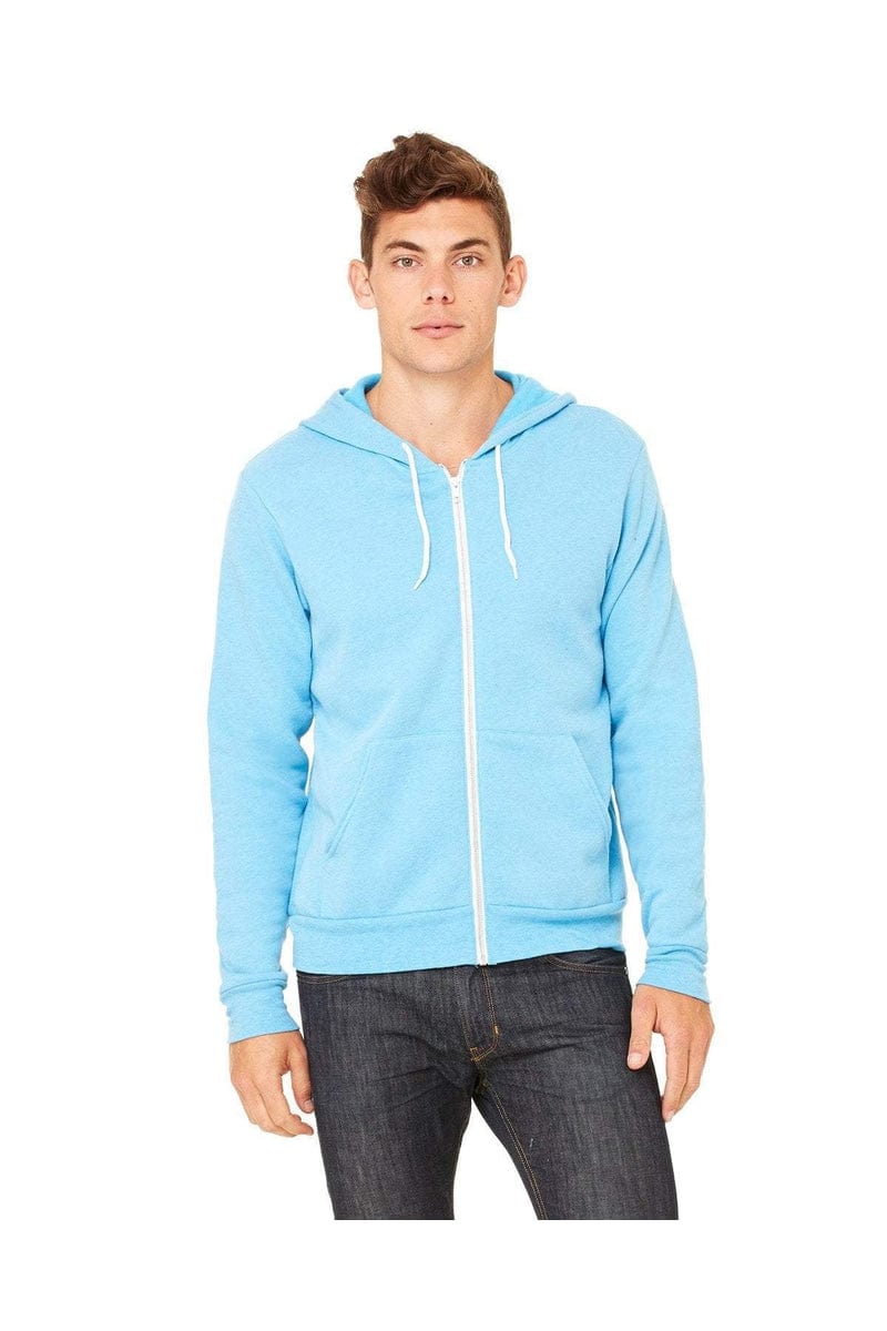 Bella+Canvas 3739 Unisex Poly-Cotton Fleece Full-Zip Hoodies - Image 10