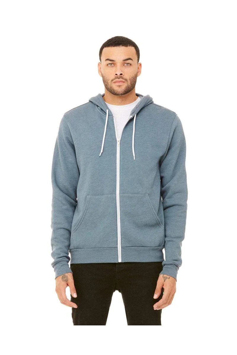 Bella+Canvas 3739 Unisex Poly-Cotton Fleece Full-Zip Hoodies - Image 5
