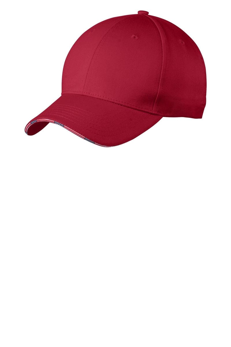 Port Authority Americana Flag Sandwich Cap. C829 - Image 11