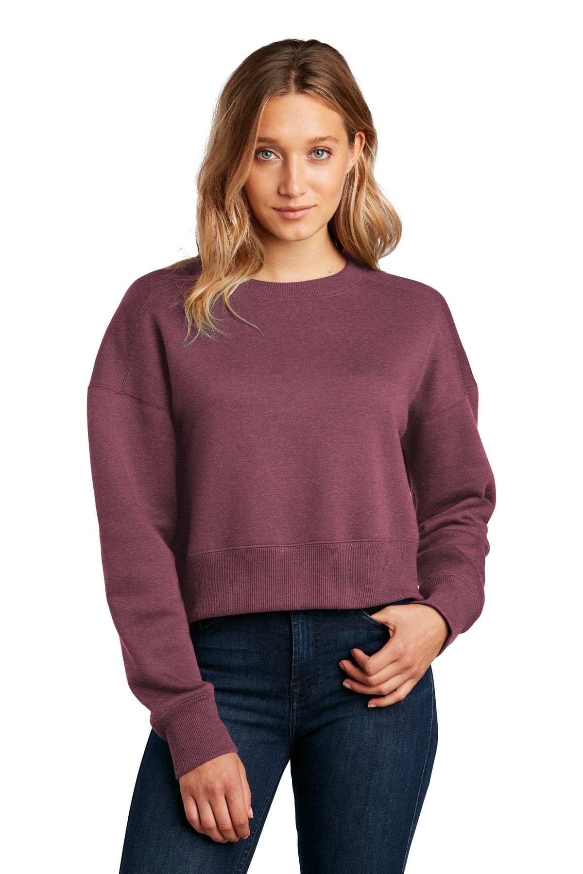 District DT1105 Women's Perfect Weight Fleece Cropped Crew - Image 26