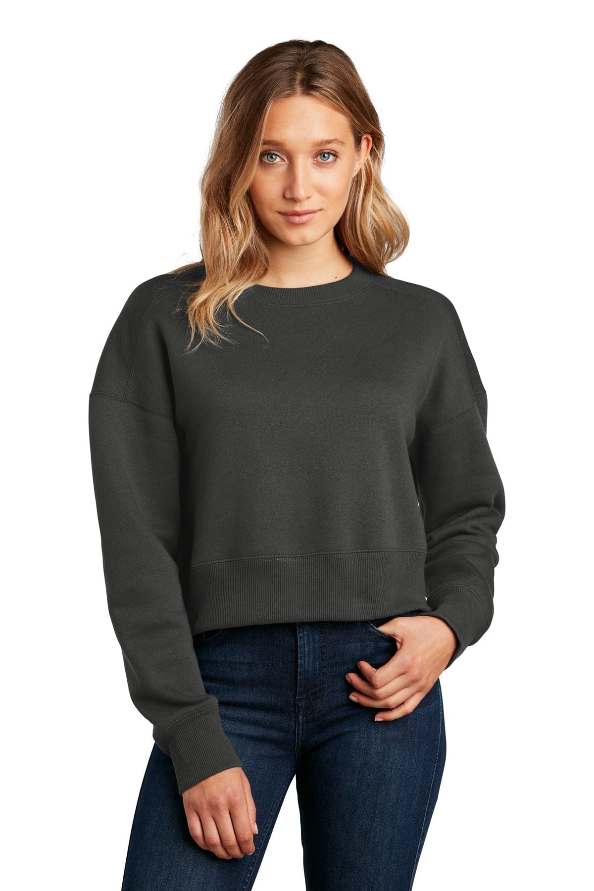 District DT1105 Women's Perfect Weight Fleece Cropped Crew - Image 34