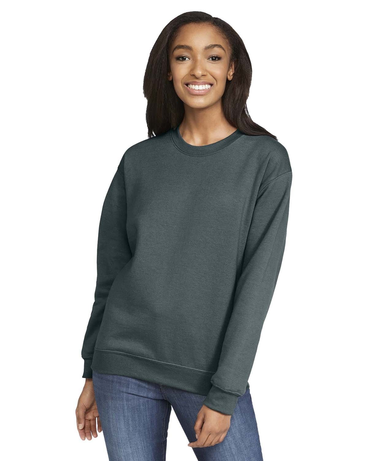 Gildan SF000 Adult Softstyle Fleece Crew Sweatshirt - Image 10