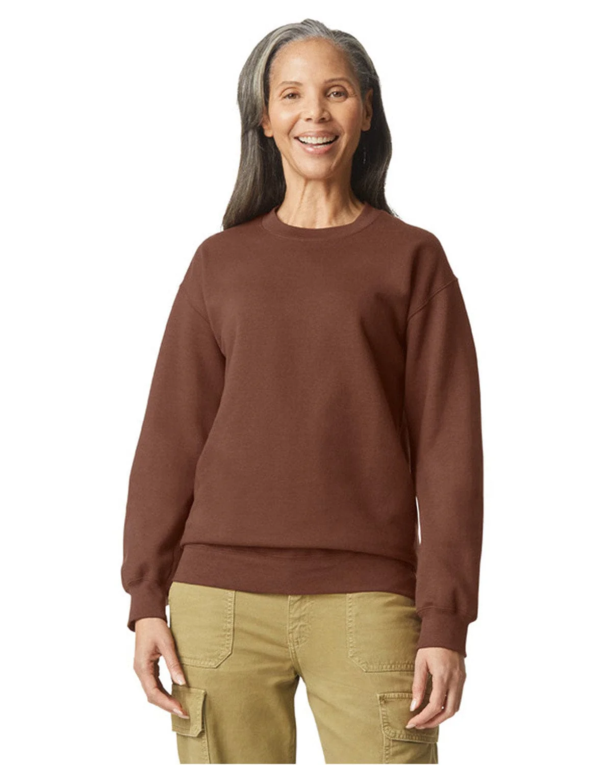 Gildan SF000 Adult Softstyle Fleece Crew Sweatshirt - Image 12