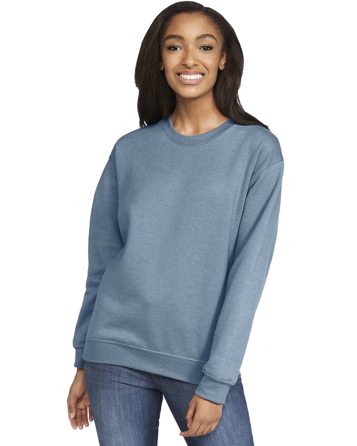 Gildan SF000 Adult Softstyle Fleece Crew Sweatshirt - Image 19