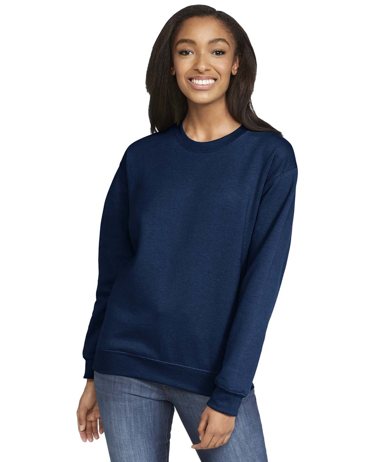 Gildan SF000 Adult Softstyle Fleece Crew Sweatshirt - Image 27