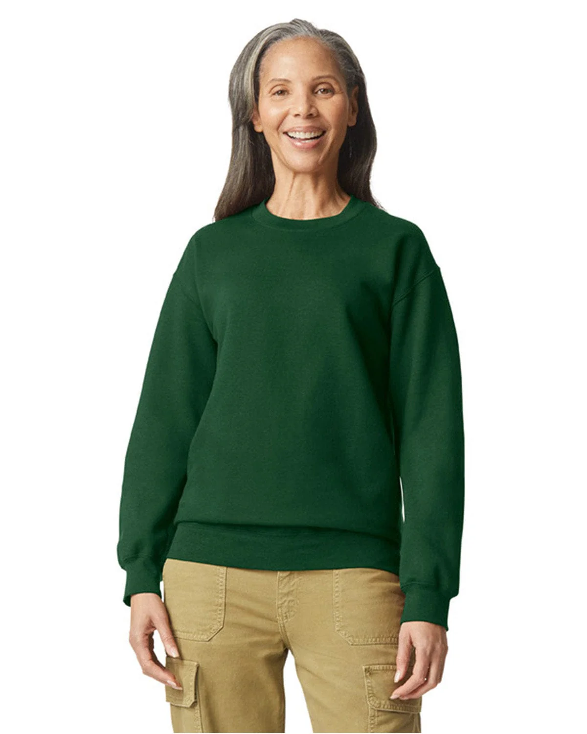 Gildan SF000 Adult Softstyle Fleece Crew Sweatshirt - Image 6