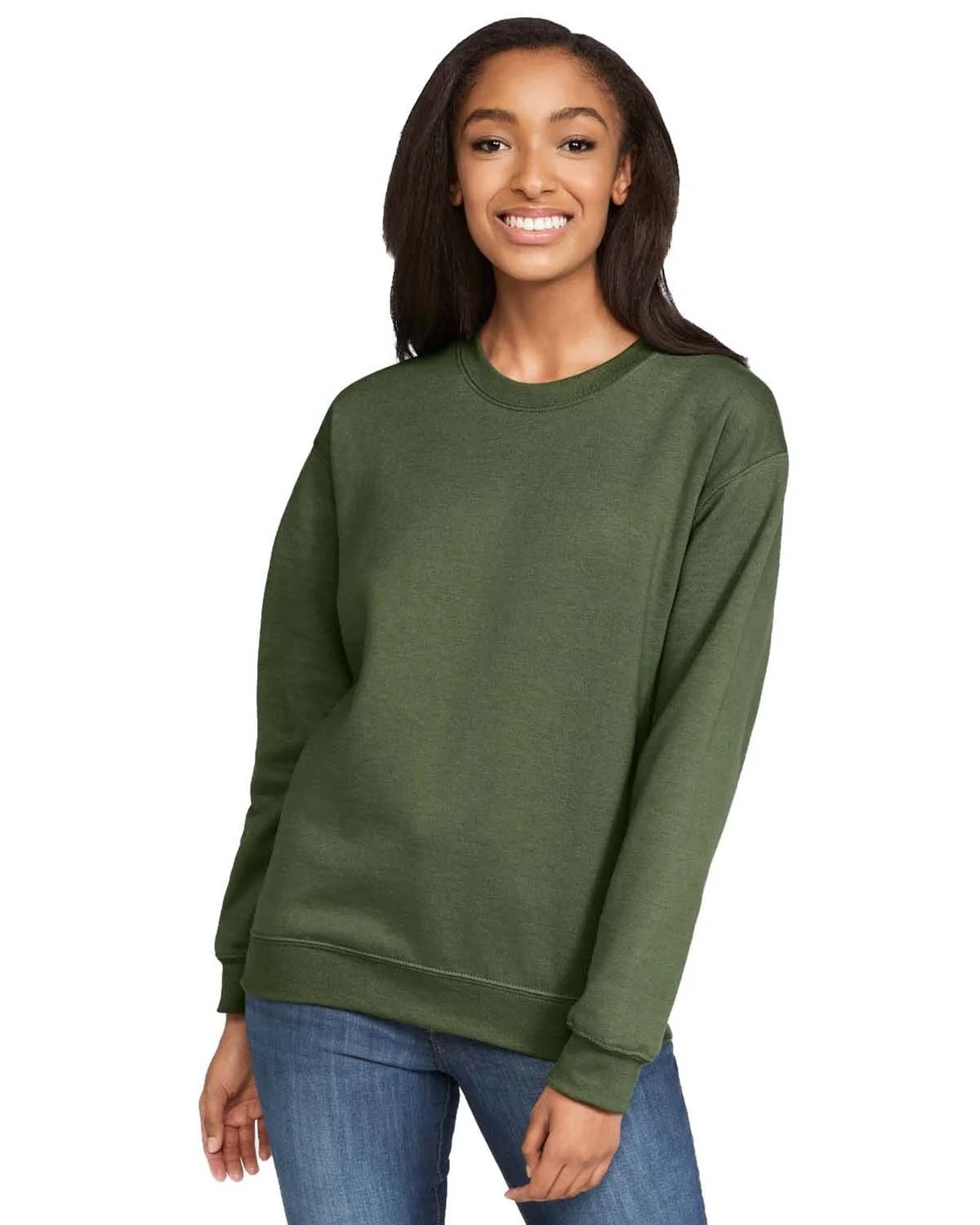 Gildan SF000 Adult Softstyle Fleece Crew Sweatshirt - Image 7