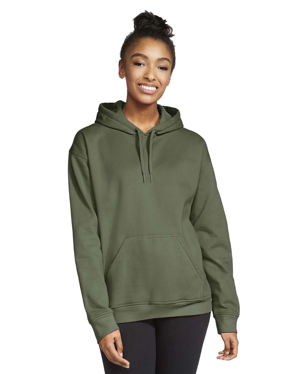 Gildan SF500 Adult Softstyle Fleece Pullover Hooded Sweatshirt, Basic Colors - Image 4