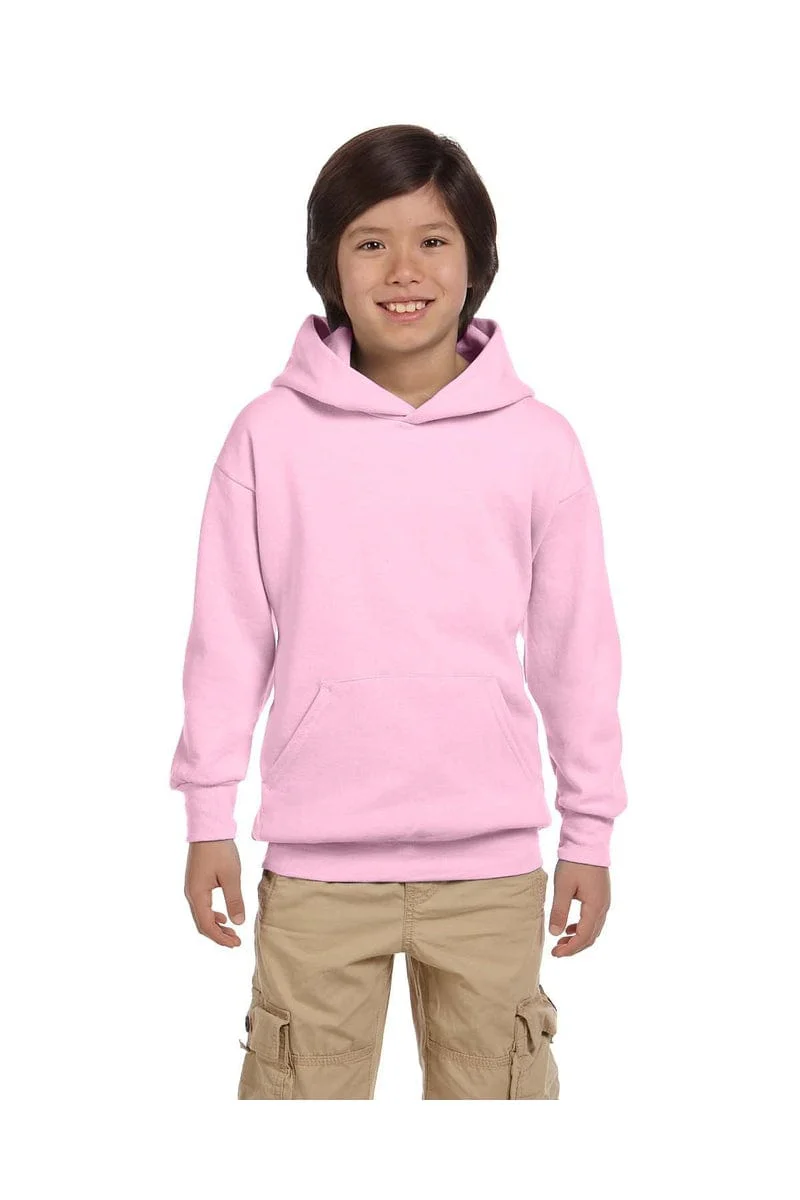 Hanes P473 Youth 7.8 oz. EcoSmart(r) 50/50 Pullover Hood - Image 3