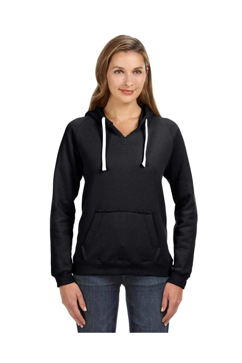 J America JA8836 Ladies' Sydney Brushed V-Neck Hood - Image 5