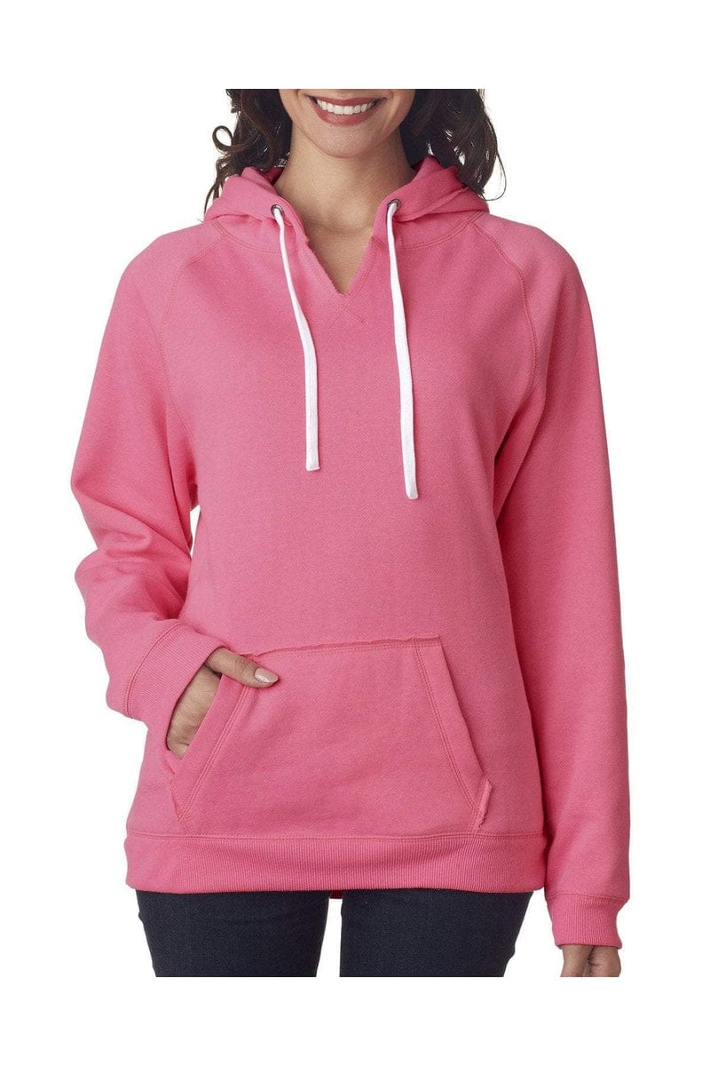 J America JA8836 Ladies' Sydney Brushed V-Neck Hood - Image 8