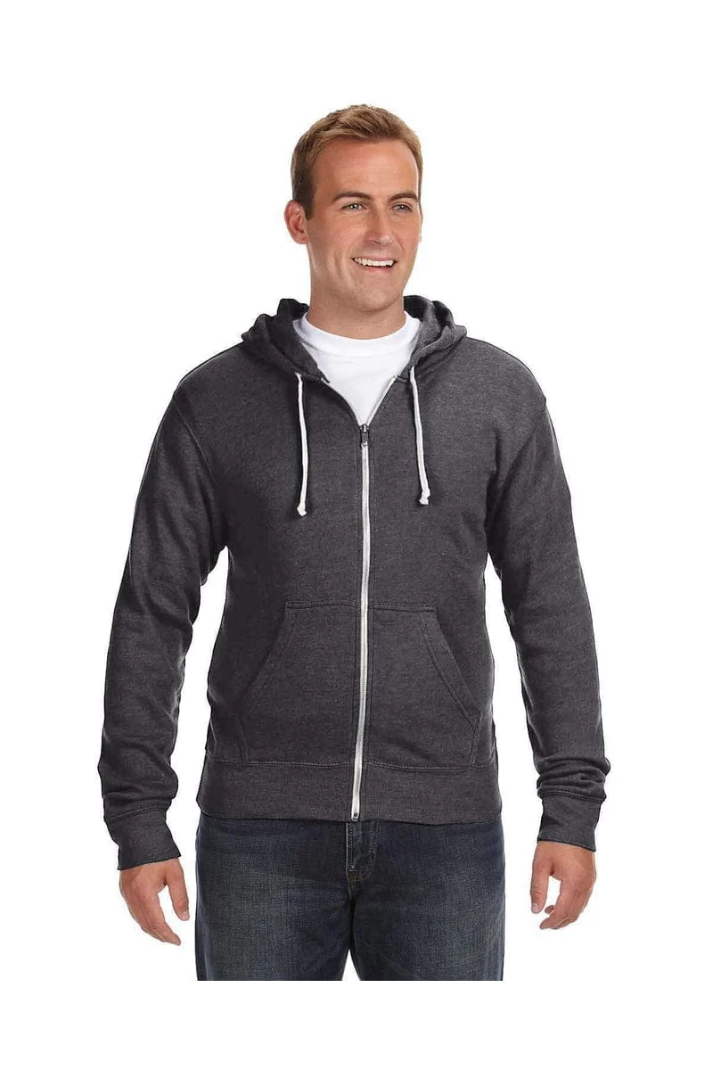J America JA8872 Adult Triblend Full-Zip Fleece Hood - Image 3