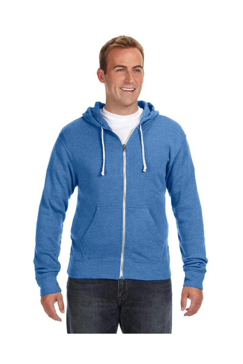 J America JA8872 Adult Triblend Full-Zip Fleece Hood - Image 4