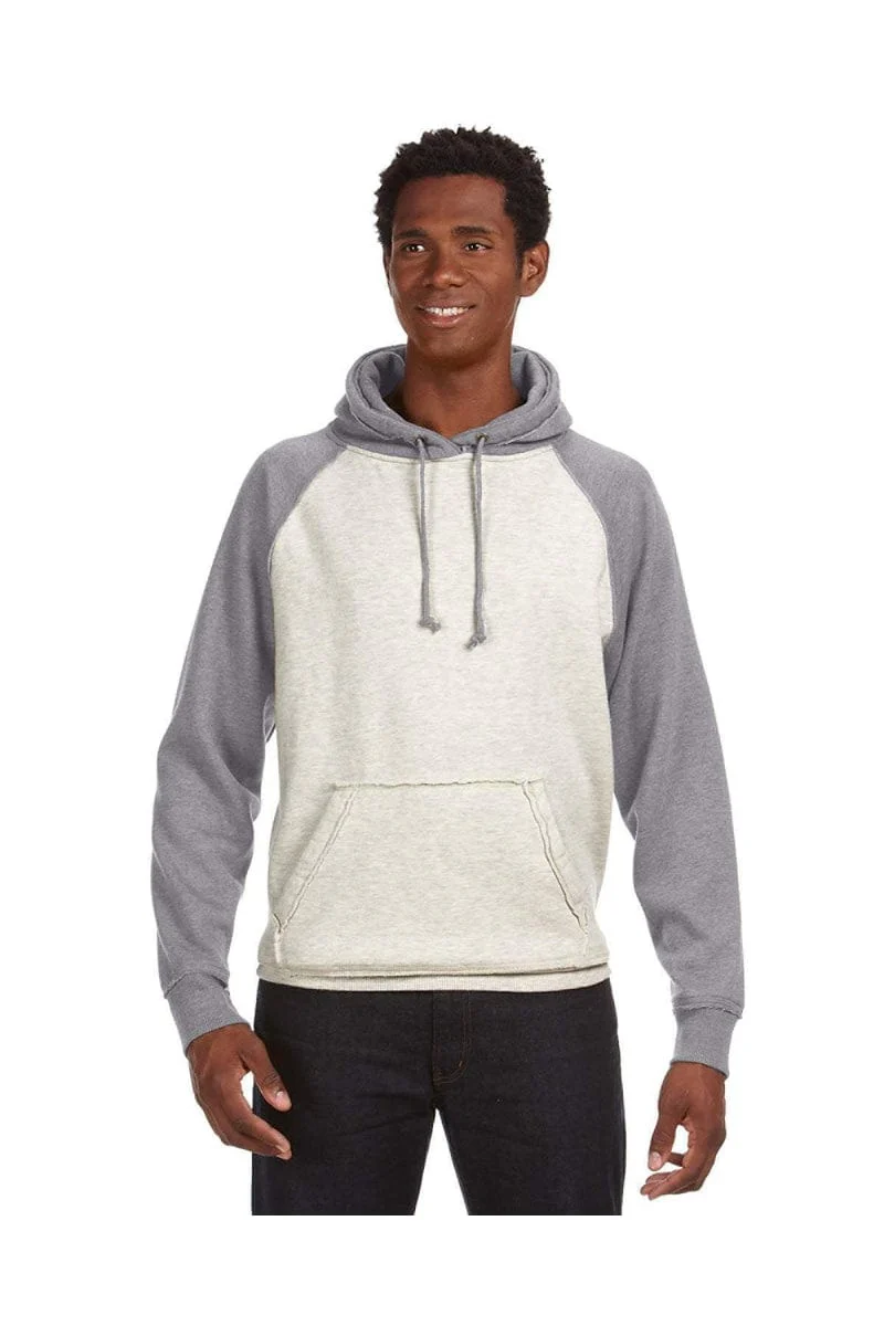 J America JA8885 Adult Vintage Heather Pullover Hood - Image 3