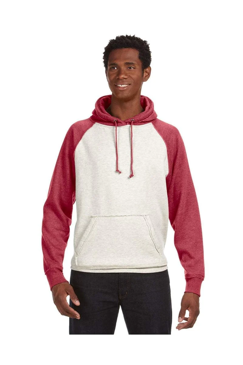 J America JA8885 Adult Vintage Heather Pullover Hood - Image 4