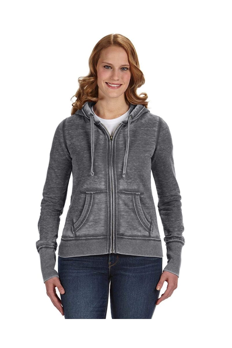 J America JA8913 Ladies' Zen Full-Zip Fleece Hood - Image 3