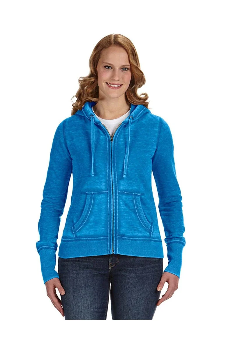 J America JA8913 Ladies' Zen Full-Zip Fleece Hood - Image 9