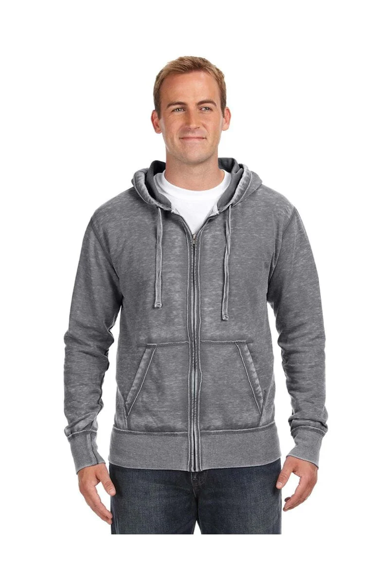 J America JA8916 Adult Vintage Zen Full-Zip Fleece Hood - Image 6