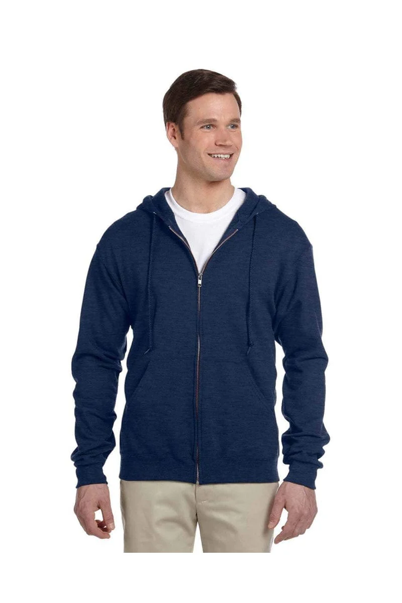Jerzees 993 Adult 8 oz. NuBlend(r) Fleece Full-Zip Hood, Basic Colors - Image 3
