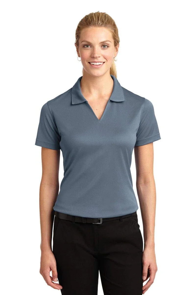 Sport-Tek Ladies Dri-Mesh V-Neck Polo. L469, Basic Colors - Image 3