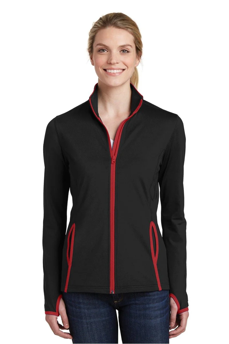 Sport-Tek LST853 Ladies Sport-Wick Stretch Contrast Full-Zip Jacket - Image 42