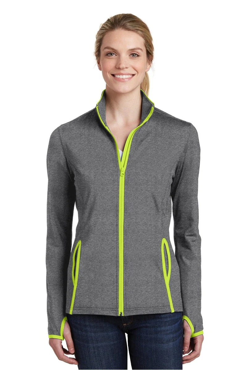 Sport-Tek LST853 Ladies Sport-Wick Stretch Contrast Full-Zip Jacket - Image 45