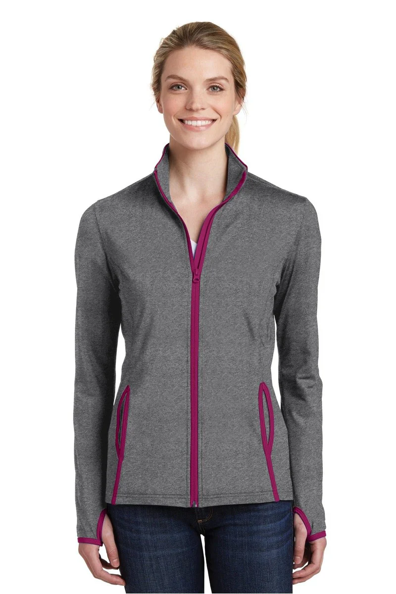 Sport-Tek LST853 Ladies Sport-Wick Stretch Contrast Full-Zip Jacket - Image 46