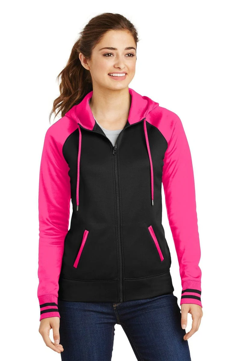 Sport-Tek LST236 Ladies Sport-Wick Varsity Fleece Full-Zip Hooded Jacket - Image 10