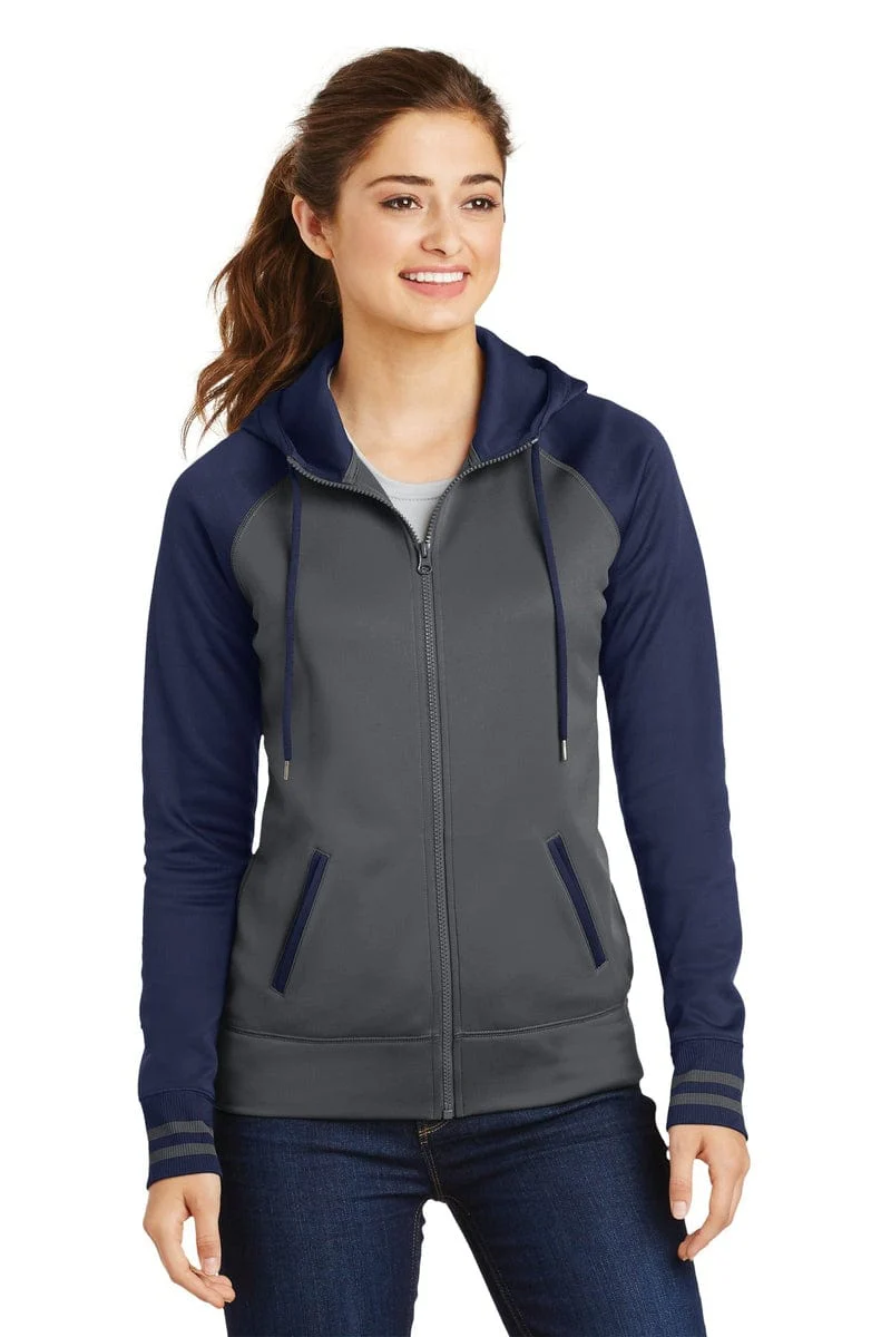 Sport-Tek LST236 Ladies Sport-Wick Varsity Fleece Full-Zip Hooded Jacket - Image 14