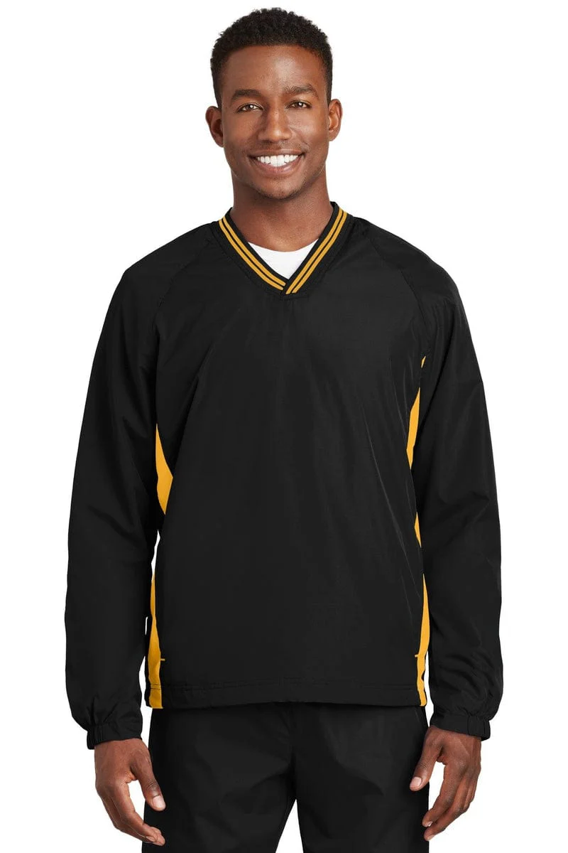 Sport-Tek JST62 Tipped V-Neck Raglan Wind Shirt - Image 10
