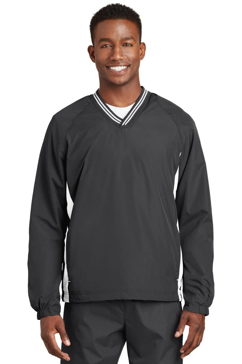 Sport-Tek JST62 Tipped V-Neck Raglan Wind Shirt - Image 27