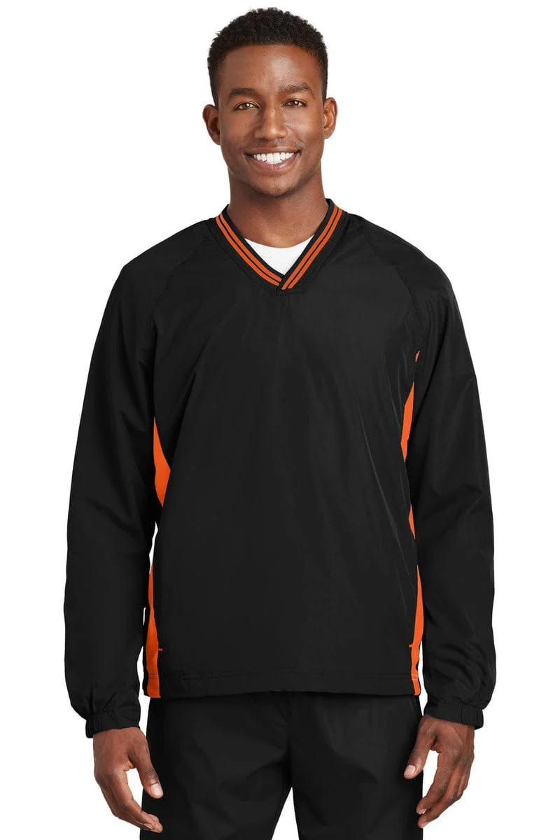 Sport-Tek JST62 Tipped V-Neck Raglan Wind Shirt - Image 9